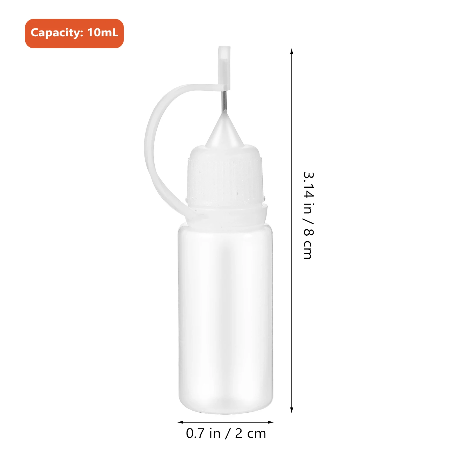 

20Pcs Needle Bottle Applicator Flexible Pe Plastic Reusable Leak-Proof for Handmade Paint Dispensing Hair Dye Color Toning Glue