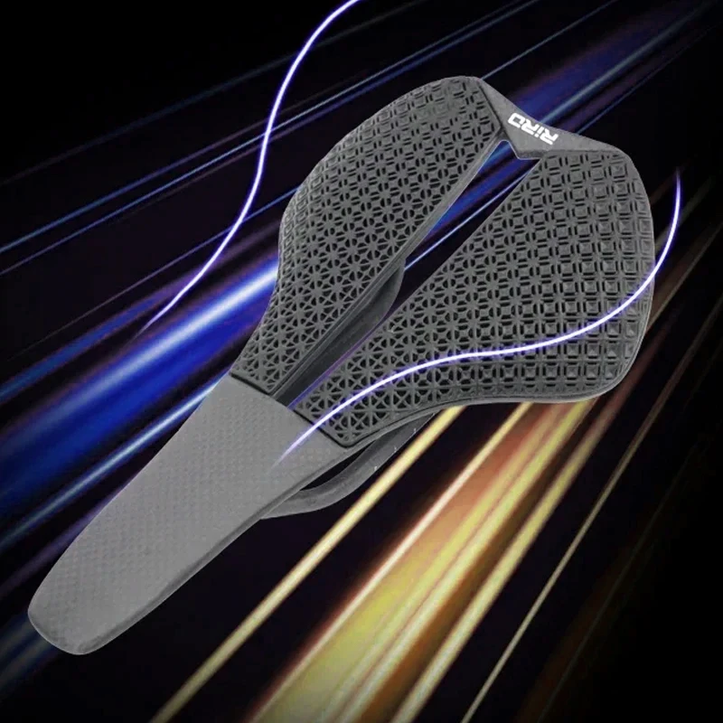 

RIRO 3D - Printed Ultra - Light 138g Carbon Fiber Bicycle Saddle: Hollow Honeycomb Cushion for Road & MTB Comfort