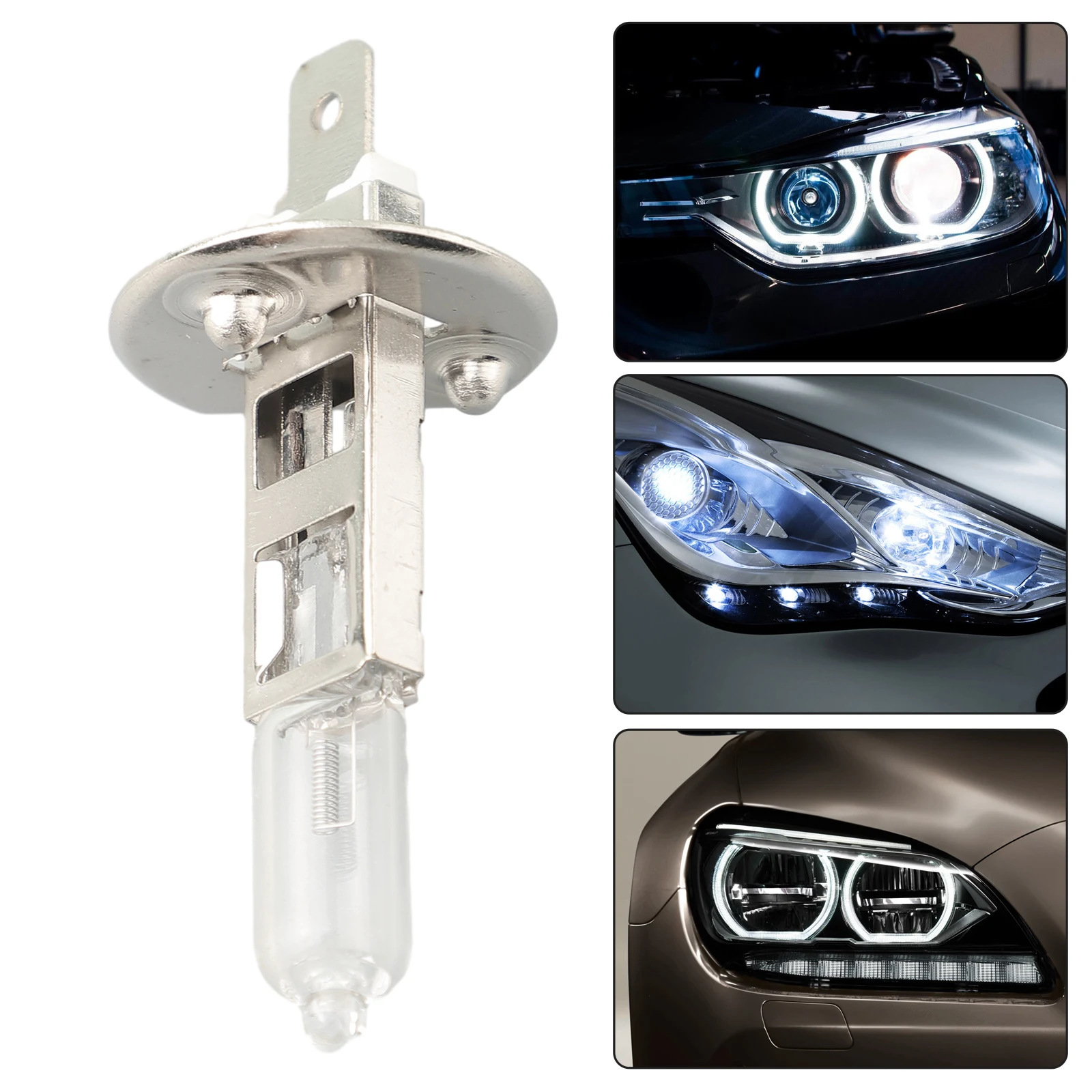 Halogen Headlight Headlights 12V 6000K Bulb 55W 2000LM Aluminum Alloy White Lamp High/Low Beam Brand New Halogen