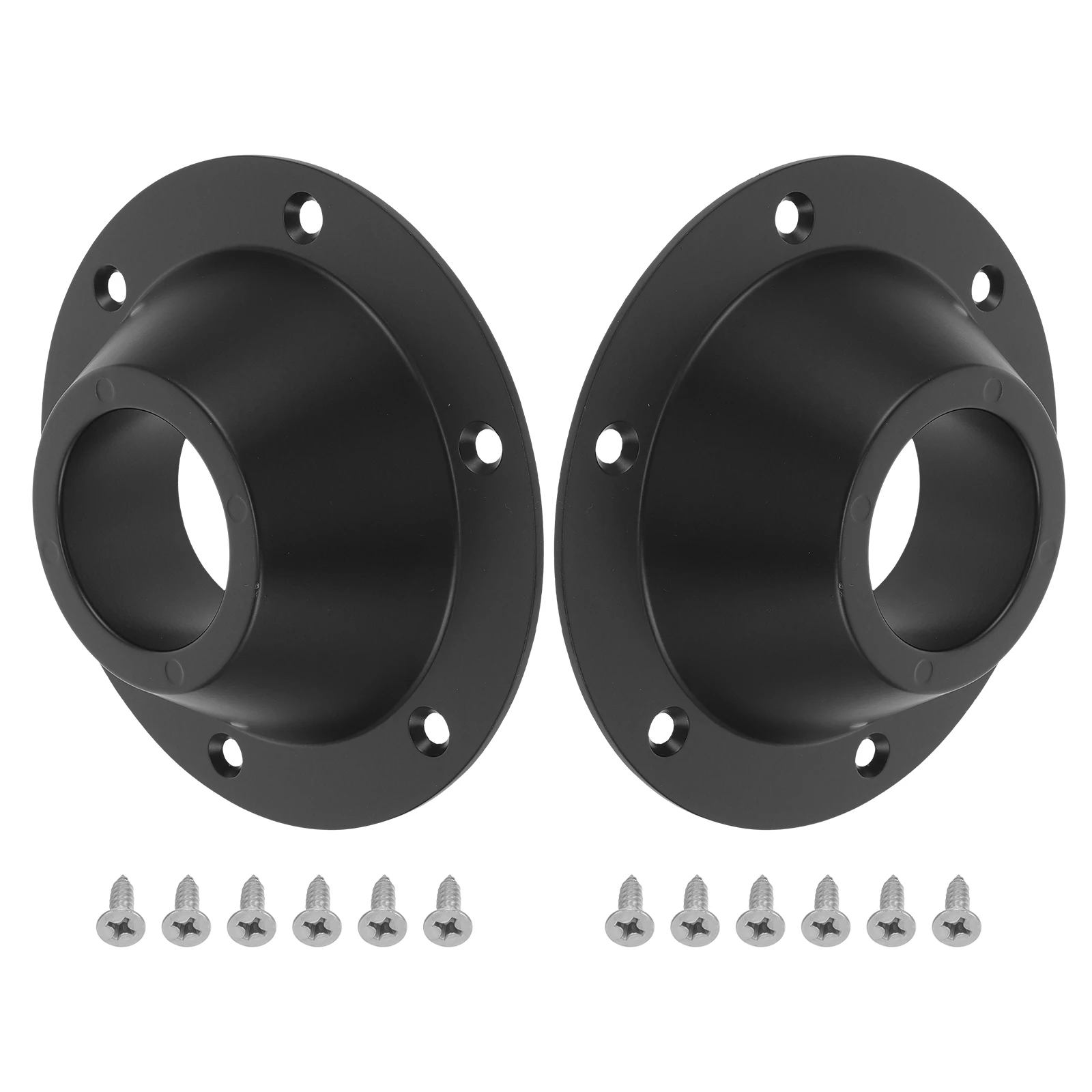 

2 Pcs Aluminum Table Base Rv Mount Heavy Duty Black Camper Leg Bracket Pedestal Accessories Boat Mount Hardware