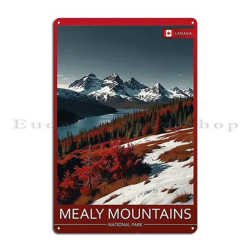 Mealy Mountains National Park Canada Travel Metal Plaque Poster Retro Garage Plaques Wall Decor Iron Garage Tin Sign Poster
