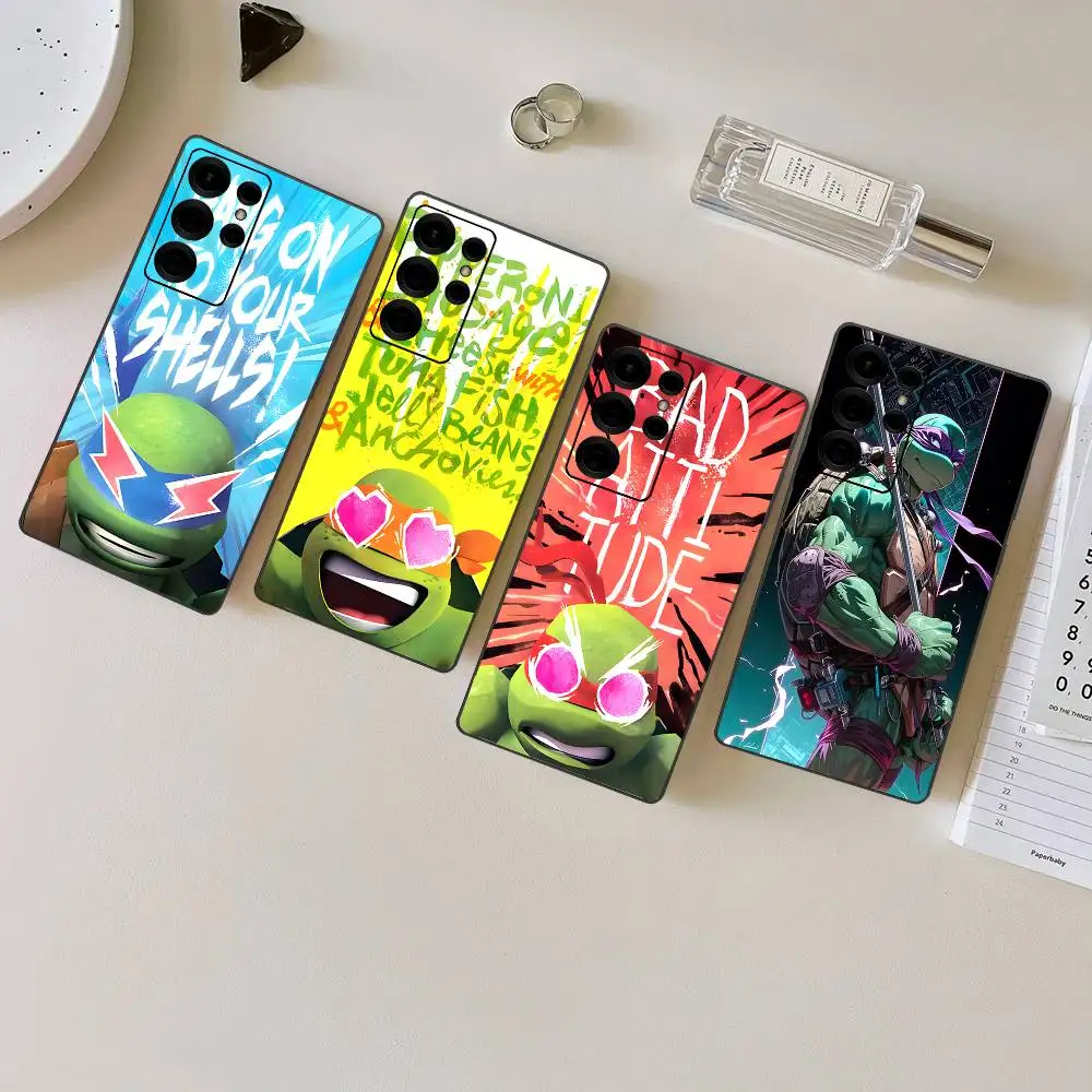 Anime N-Ninja Cool T-Turtles Phone Case For Samsung S 24 fe 25 Ultra plus 20 lite 21 30 22 23 24 22 Ultra 5G Fundas