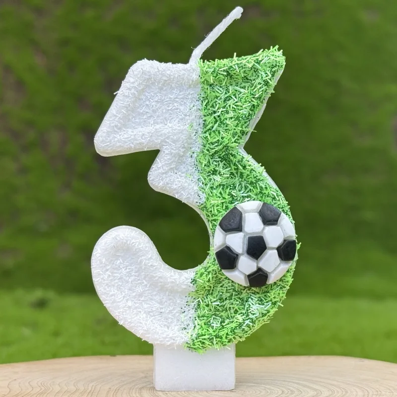 Vitality Baby Football 0-9 Gratis bijpassende combinatie Digitale kaarsen Verjaardagskaarsen Perfect voor verjaardagsfeestjes High End Baki