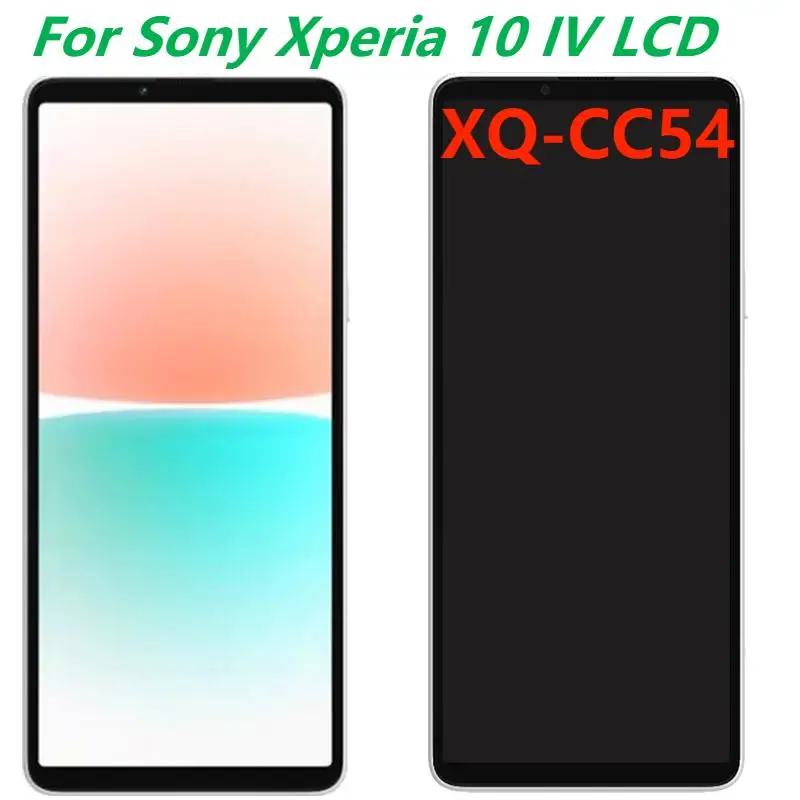 

Original 6.0" ALMOLED For Sony Xperia 10 IV LCD Display With Frame XQ-CC54 LCD Touch Screen Panel Digitizer Assembly Replacement