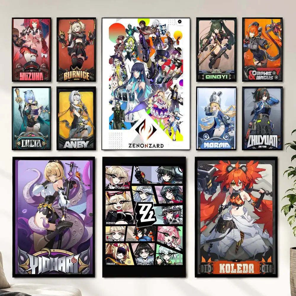 Best Sale Game Z-Zenless Zone-Zero Poster Sticker Self Adhesive For Playroom Bedroom Hallway Home Wall Art Decor Perfect Gift