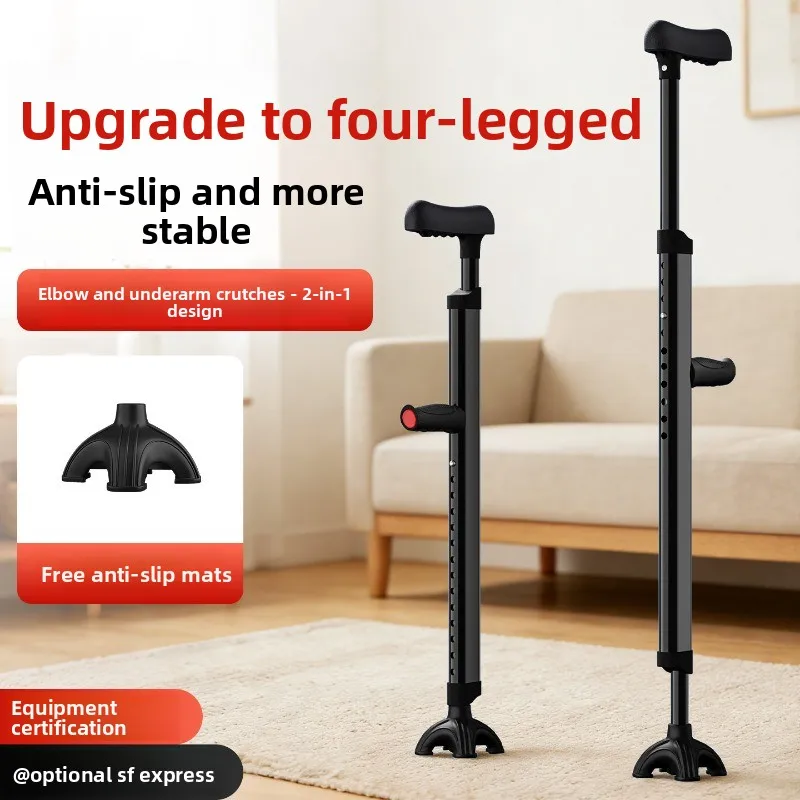 Medical Crutches, Underarm Crutches, Young People Orthopedic Mobility Aids Hand Walking Sticks Folding Forearm Crutches Pair