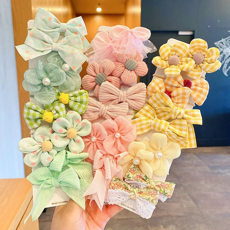 Gauze Hair Accessories for Girls Ties Headbands Colets Para Cabello Cheveux Haargummi Elastiekjes Kids Kinder Meisje Cabelo Cute