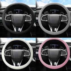Silica Gel Steering Wheel Cover Full Surrounded Elastic Car Steer Wheel Protector Anti Slip Universal for 33cm-40cm