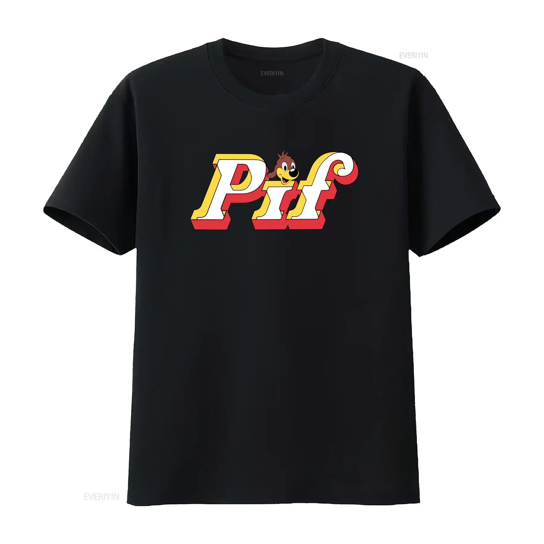 Men's Pif Gadget Active T Shirt Funny Logo Design Available in Sizes S to 5XL vintage Washed Breathable streetwear Stretched