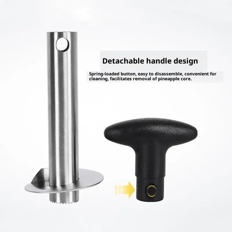 Stainless Steel Pineapple Corer Slicer With Non Slip Handle And Sharp Blade Perfect For Home Kitchen Fruit Salad Preparation view 2