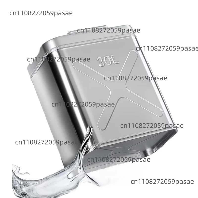 

430 Stainless Steel Storage Container 10L 20L 30L, Thickened Fuel Tank for Vehicles, Portable Liquid Tank