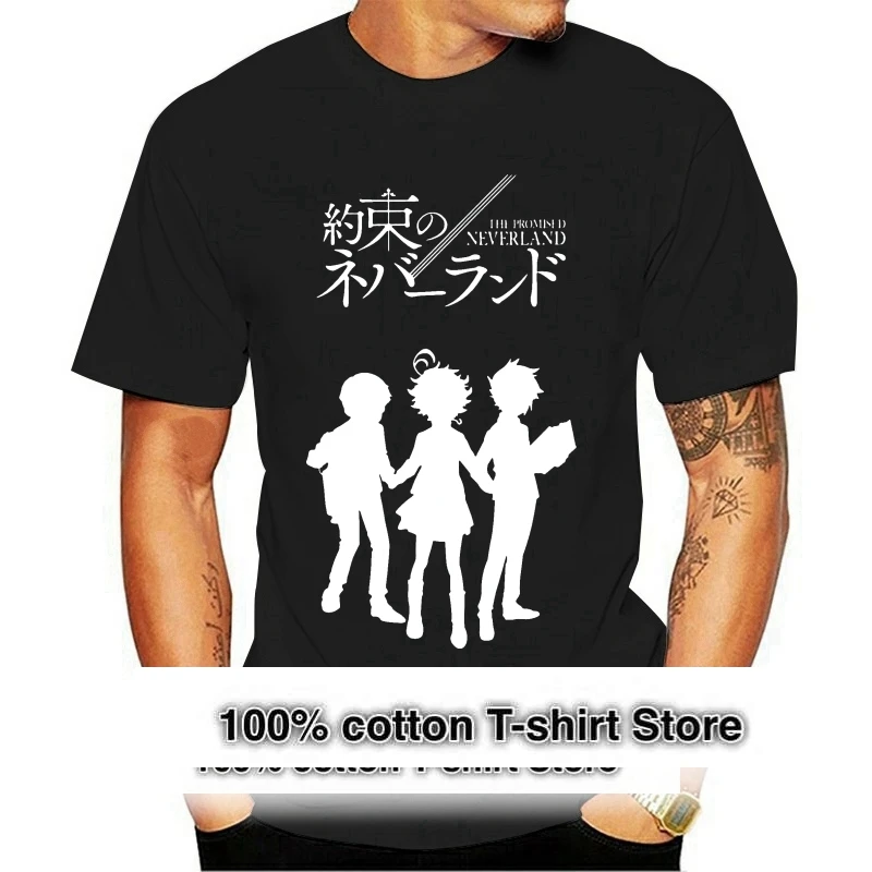 Camiseta de Midnite Star The Promised Neverland para hombre, ropa Hipster de manga corta con cuello redondo, 100% algodón, Yakusoku No Neverland