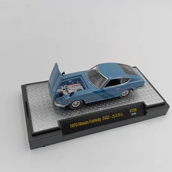 Diecast 1: 64 Scale 1970 Nissan Fairlady Z432 Sports Car Simulation Alloy Car Model Collection Display Toy Gifts Souvenir