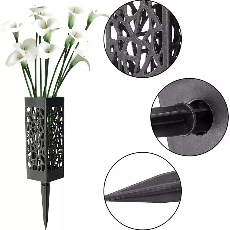 4PCS Outdoor Garden Flower Basket Conical Flower Arrangement Basket Lawn, Ground Arrangement Basket, Spot