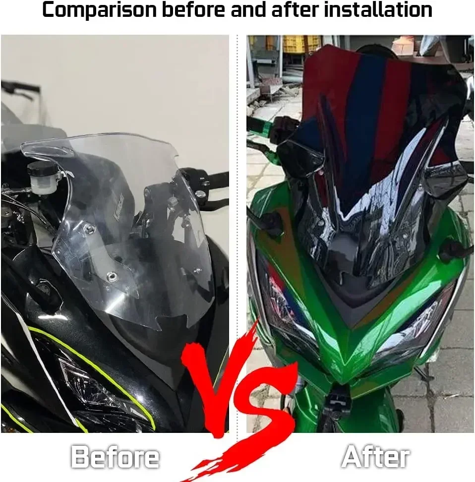 إكسسوارات للدراجات النارية كاواساكي نينجا 1000SX ذات الزجاج الأمامي Z1000SX 2017 2018 2019 Z1000 SX Ninja 1000 2020 2021 2022 #5