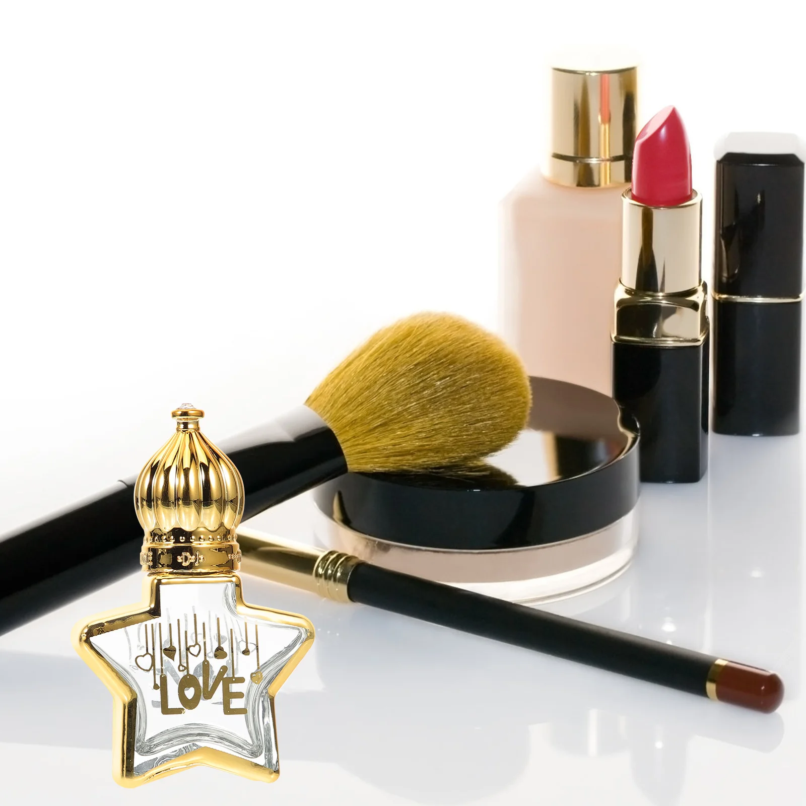 

2Pcs Essential Oil Roller Bottles Star Shaped Glass Travel Containers Easy Refillable Leak Proof Design Roller Bottles for Oils