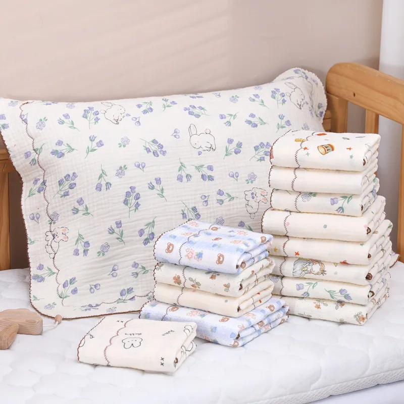 Baby Pillowcase Made of Pure Cotton Breathable Lightweight Sweat Absorbing Suitable for Home Daycare and Travel No Pillow insert