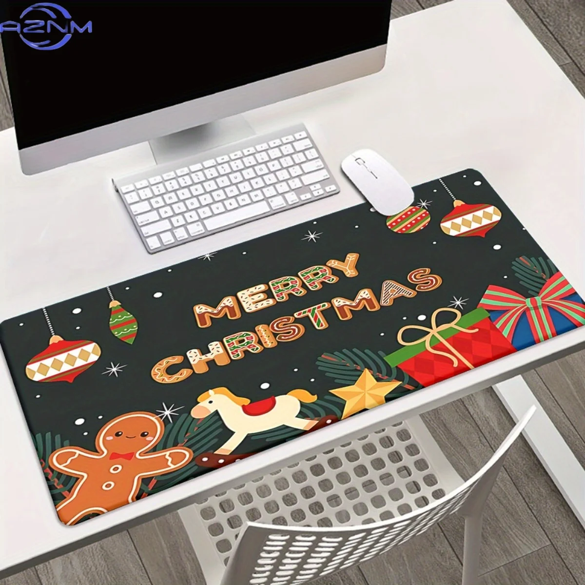 1pc Christmas Theme Decor Patterns HD Printed Pad for Desk, Multi Functional XXL Mousepad, Keyboard Gaming Mouse Mats, Office Co