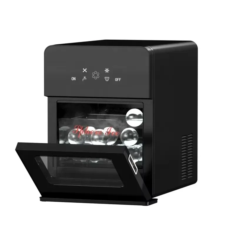 Counter Top Home Sphere Ice Machine Crystal Ice Ball 4Pcs Per Cycle 160Pcs and 10Kgs Per Day for Cocktails Drinks Whiskey