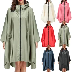 Big Size Women's Waterproof Rain Poncho With Hood and Breathable Design Raincoat Rainrainwater Woman Over Coat Rainrainraines