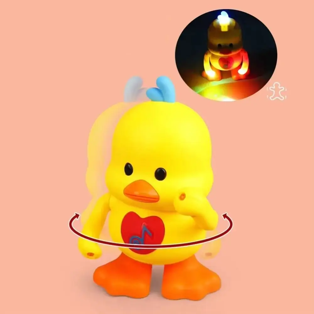 Tańcząca elektryczna kaczka Tańczące kaczki Zabawki dźwiękowe Serce Świecące tańczące kaczki Model Nagrywalny Kawaii Duck Sound Heart Led Toy