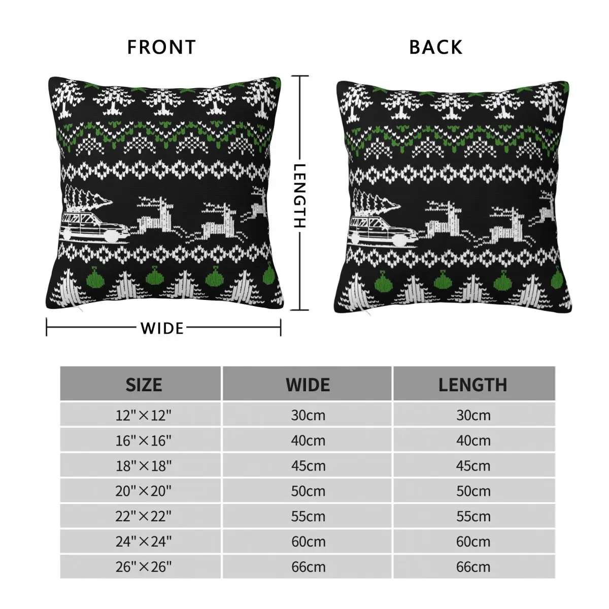 National Lampoon Tree Ugly Sweater Pillowcase Polyester Linen Velvet Printed Zip Decor Pillow Case Bed Cushion Cover