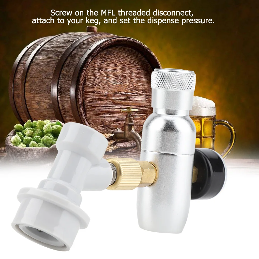 

ZK40 Homebrew CO2 16g Regulator Charger Kit Gas Disconnect Home Draft Beer Kegerator(0-60 PSI)