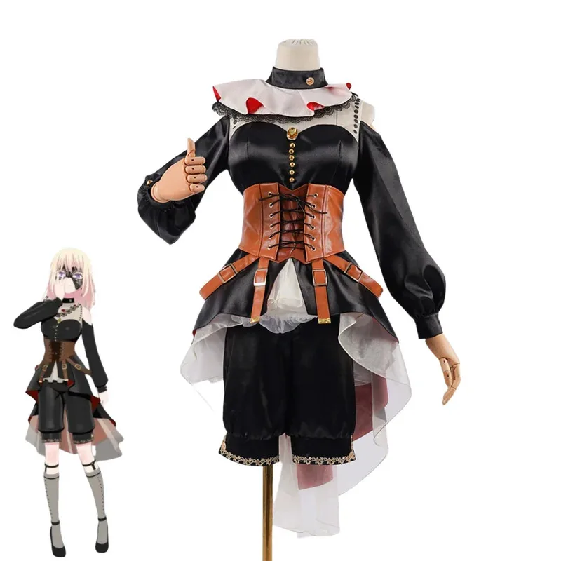 

Аниме BanG Dream! Мисуми Хацунэ Косплей Костюм Ave Mujica Рубашка Шорты Вечернее Платье Парик Женский Кавайный Карнавальный Костюм; 2,r'6;t.