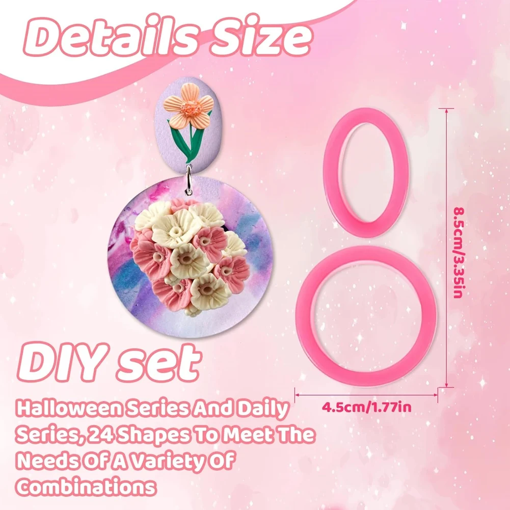 حار Sale-41Pcs هالوين بوليمر كلاي القرط القواطع ، الخريف اليقطين بوليمر كلاي القواطع للمجوهرات ، قاطعة البسكويت DIY بها بنفسك صنع