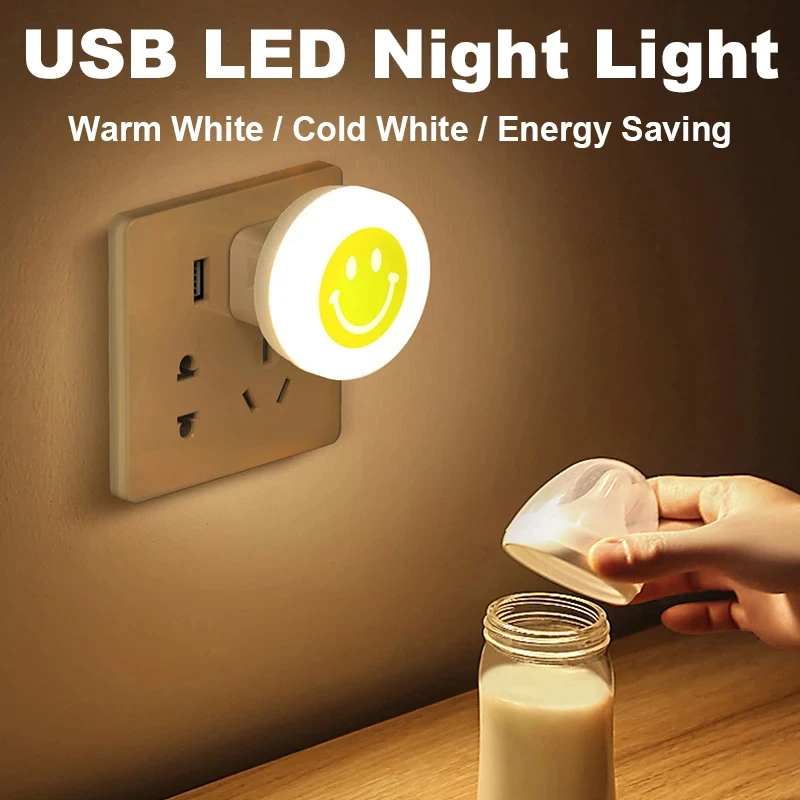 

Mini USB Plug-in Energy Saving Lamp LED Night Light Portable Bedside Nightlight Bedroom Eye Protection Bedside Lamps Book Lights