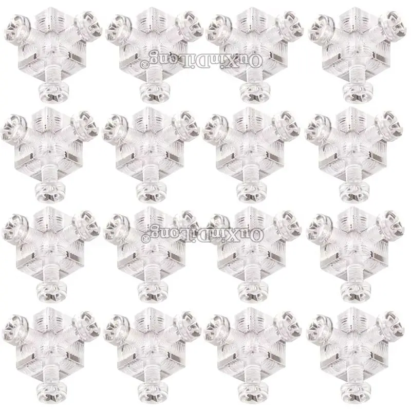 

1000PCS Acrylic Corner Bracket Clear 6-Hole Cube Joint Brace Brackets with Mounting Screws for Acrylic Display Case GF1520