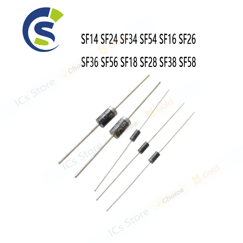 50PCS New and Original Ultra Fast Recovery Diode DO-27 SF14 SF24 SF34 SF54 SF16 SF26 SF36 SF56 SF18 SF28 SF38 SF58