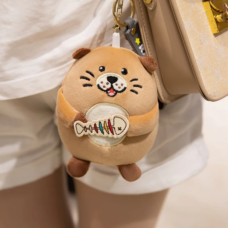 Adorably Otter Plush Kawaii Croaker Stuffed Pendant Lovely Animal Toys Backpack Deocr Soft Sofa Cushion Birthday Gifts for Kids