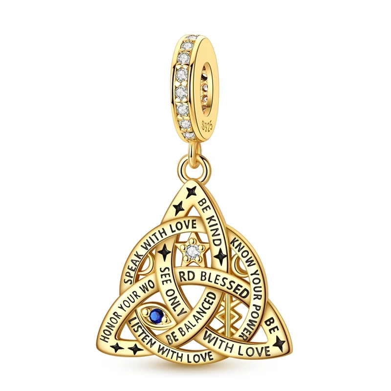 Charms aus 925 Sterling Silber mit Pferde-, Pilz-, Kreuz- und Herz-Motiven, Passend für Armbänder und Perlen, Feiner Damenschmuck, Geschenke – Detail 22