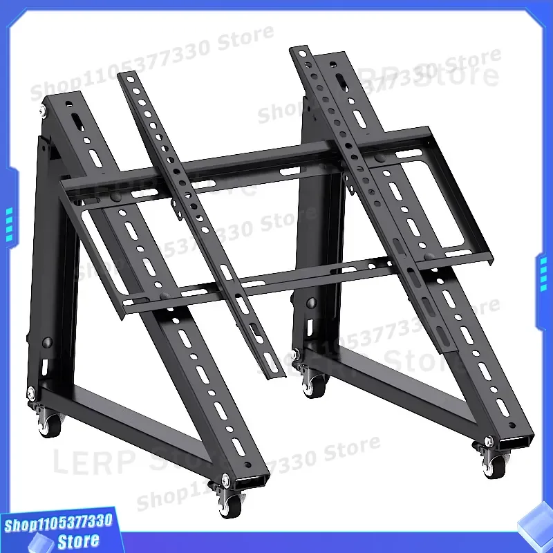 Heavy Duty Rolling TV Cart 32-70 Inch Wheeled Stand with Lockable Casters Stable Mobile Base for Flat Screen Television
