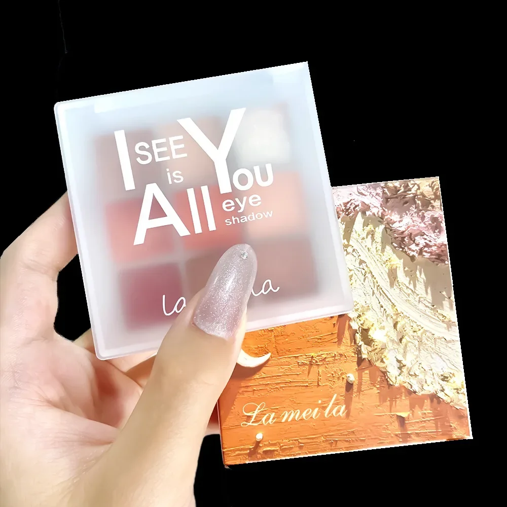 ヌードシマーマットアイシャドウパレットグリッターアイシャドウ長期的な防水アイ顔料シャインアイシャドウメイクアップ 9 色 2025