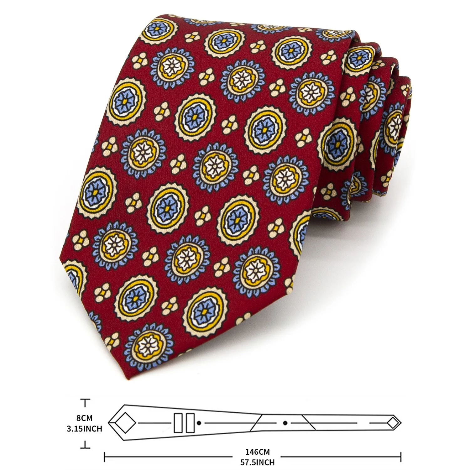 Soft Mens Imitation Silk Tie Colorful 8cm Paisley Bohemia Pattern Neck Ties Leisure Business Gentleman Necktie Suit Accessories
