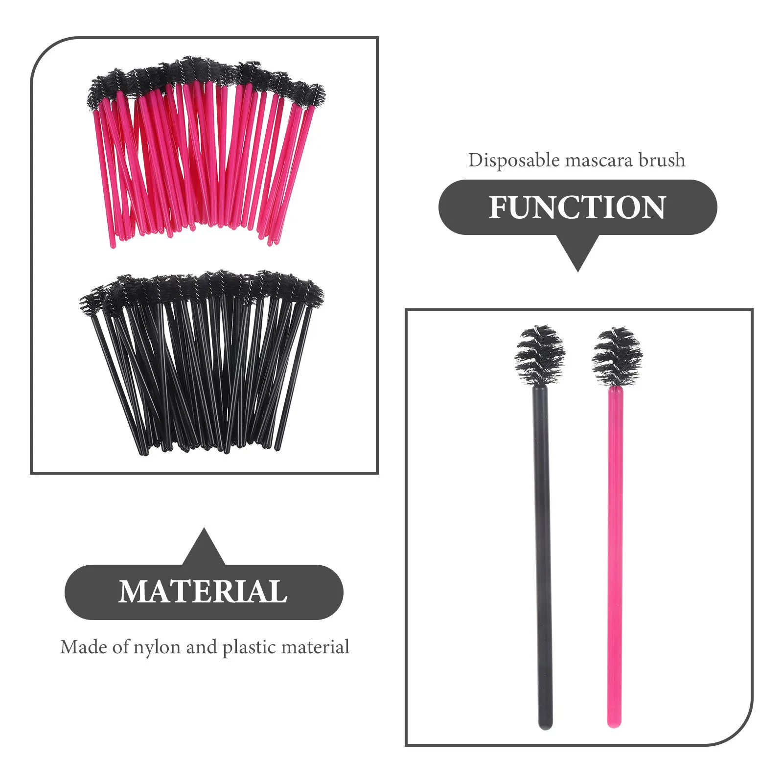 

100Pcs Makeup Applicators Disposable Eyelash Fan Brushes for Brow Lamination Portable Tools Easy to Carry