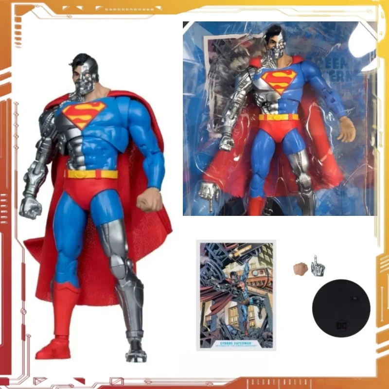 

Genuine DC Superman Anime Figure Mechanical Superman 7-inch Actionable Figure Superman Returns Green Lantern Comic Model Toy