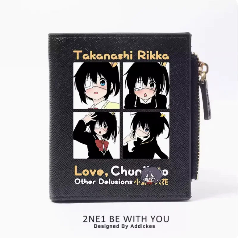 Love, Chunibyo & Other Delusions Takanashi Rikka Zipper Wallet Fold Bag Multi Card  Coin Pocket Holder Fashion Kids Wallets Gift