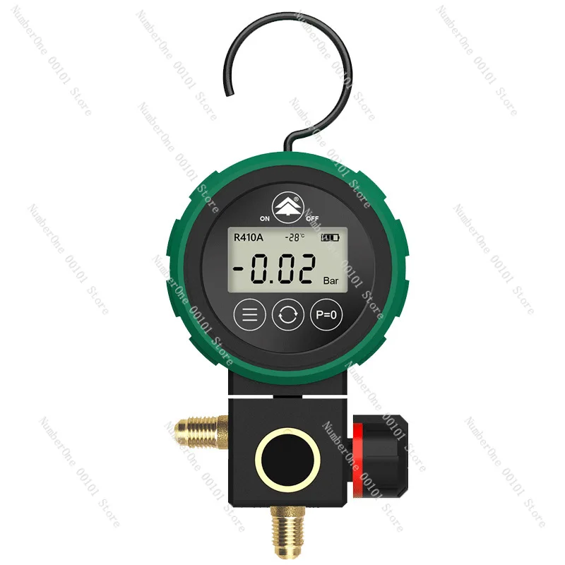 HS-D480AH/L-36 Digital AC Refrigerant Gauge, High & Low Pressure Gauge for Car & Home Air Conditioner Refrigerant Charging
