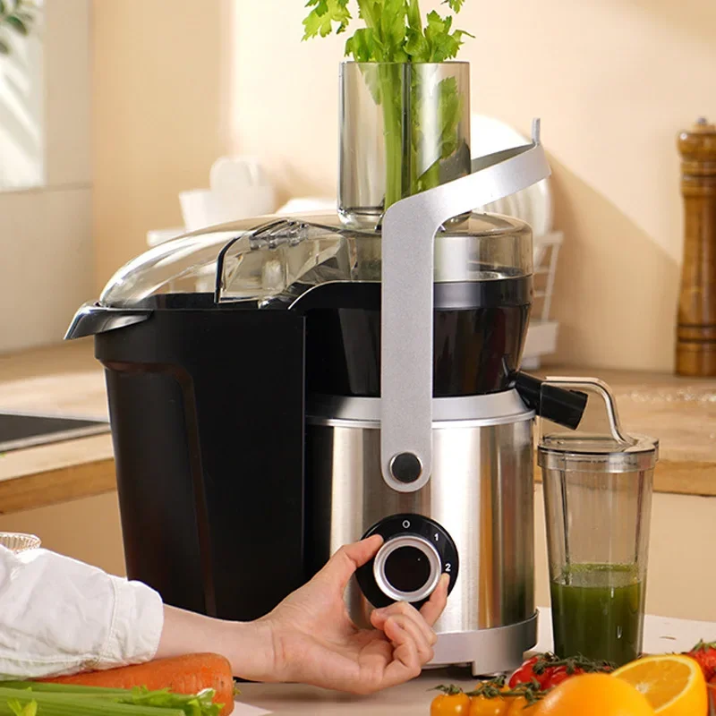 220V Commercial Sugarcane Juicer with Pulp-Juice Separation Fully Automatic, Multifunctional, Large-Diameter Fruit and Vegetable