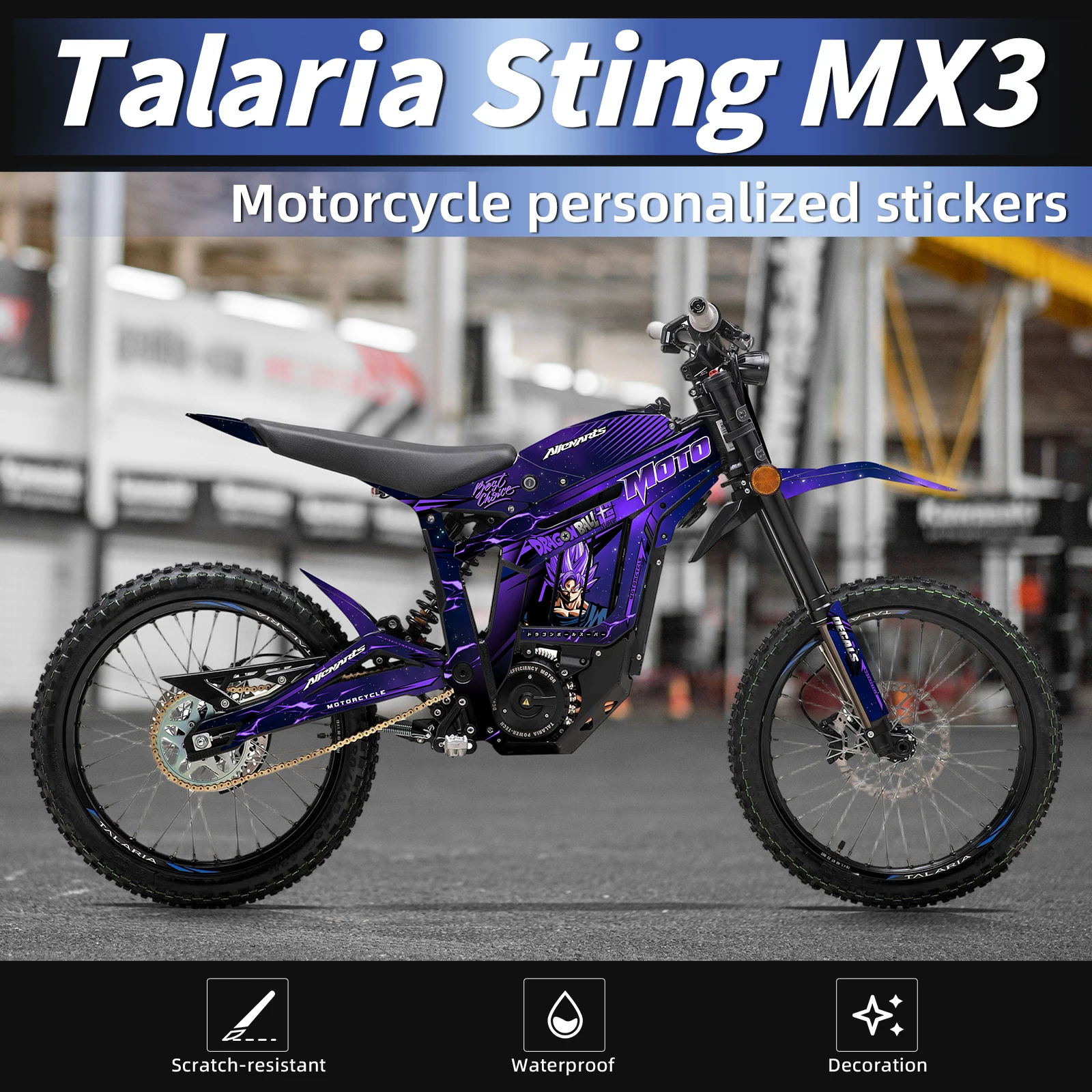 

Для Talaria Sting MX3 наклейка из ПВХ, меняющая цвет на весь корпус-наклейка с защитой от царапин, водонепроницаемая, устойчивая к ультрафиолетовому излучению, без остатков мотоциклетная наклейка