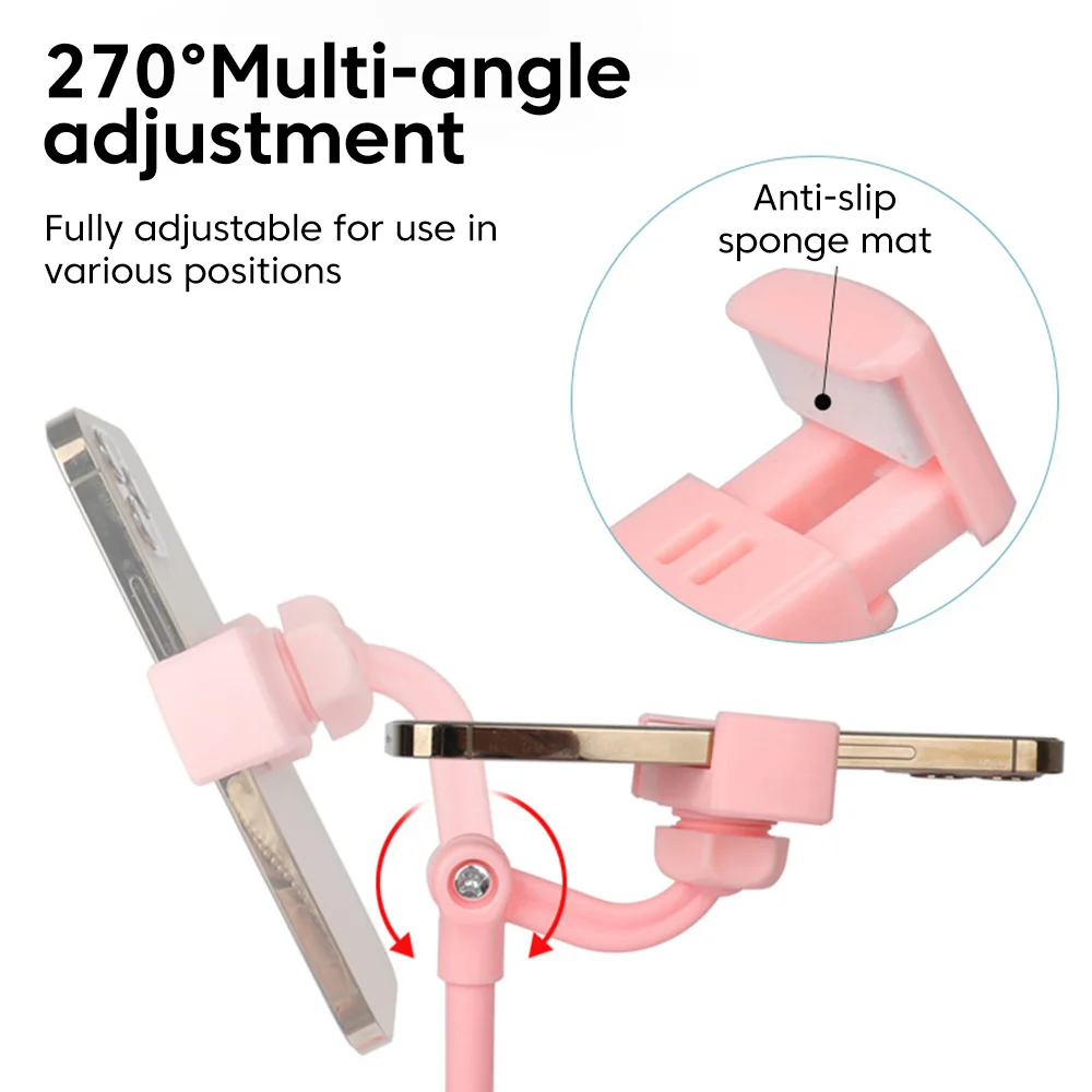 Держатель для настольного телефона, подставка с двумя слотами для карт, прямая трансляция, регулируемый подъемный телескопический держатель для селфи для iPad