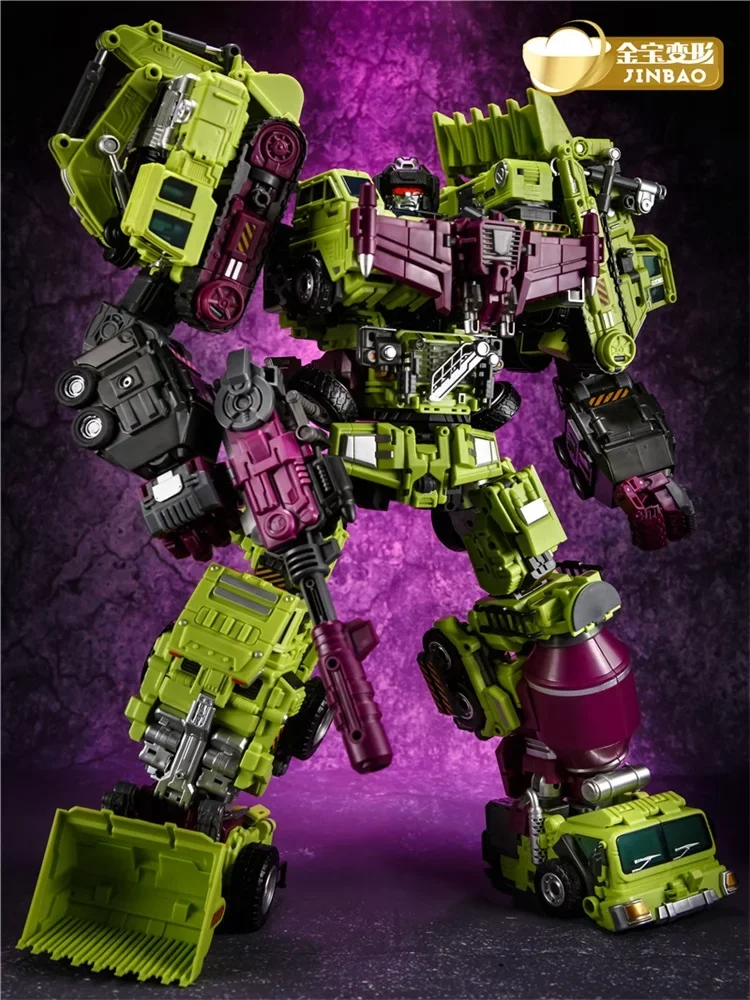 40 cm JINBAO 6in1 Transformation Oversize Baufahrzeug Jinbao Devastator Figur Spielzeug Geschenk