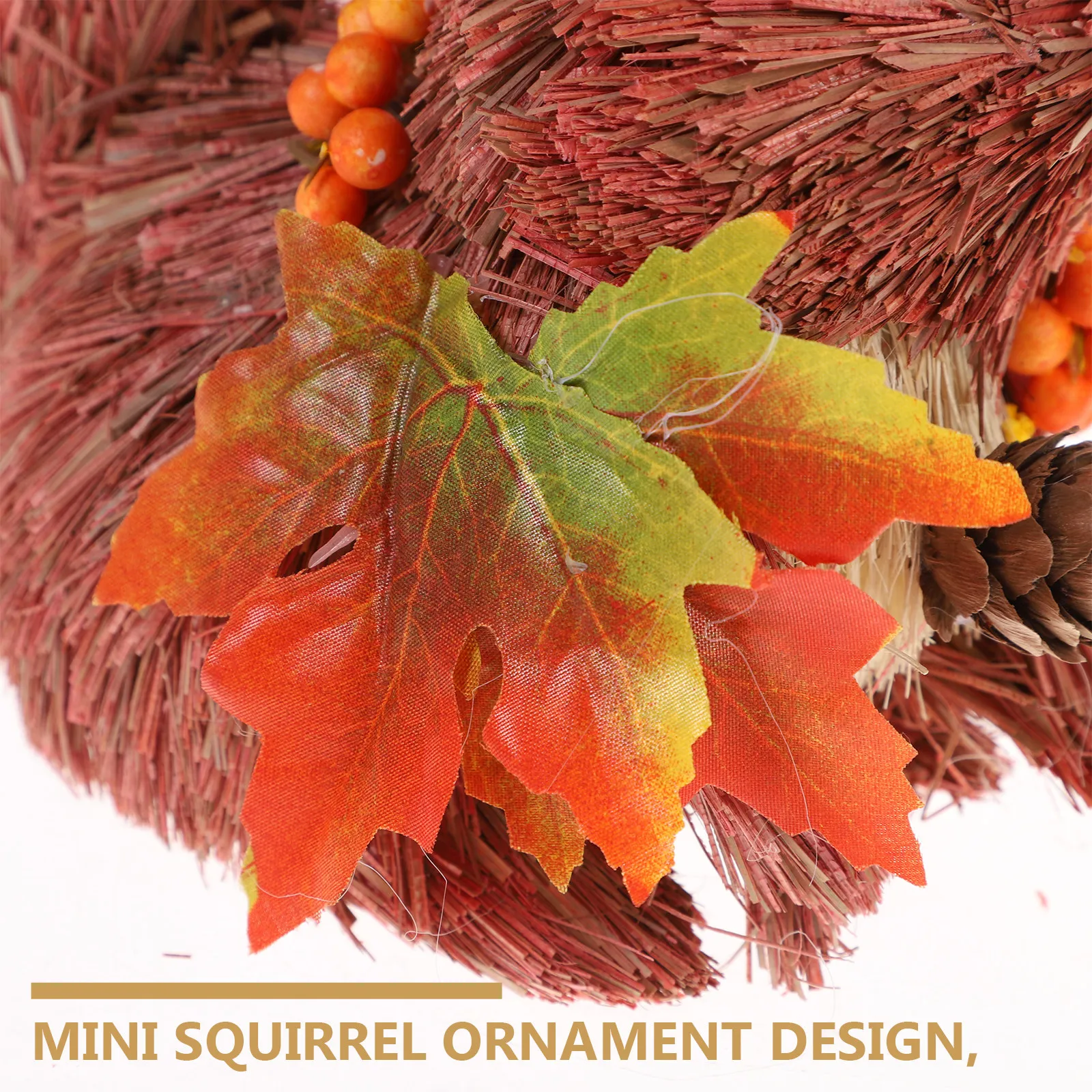Wooden Squirrel Desktop Ornament Miniature Animal Decor for Home Living Room Bedroom Patio Tabletop Terrarium Succulent Micro