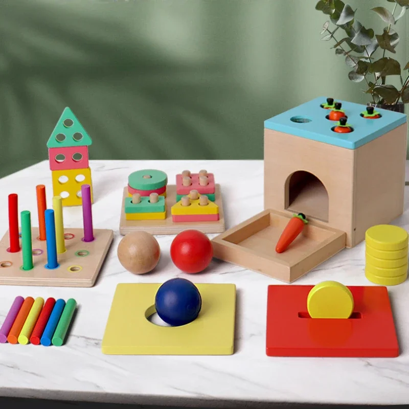 Kinderen Speelgoedpuzzel Houten Multifunctionele Intelligentiedoos Montessori Onderwijs Drukke Bordspellen Bouwstenen Wiskunde Speelgoed Cadeau