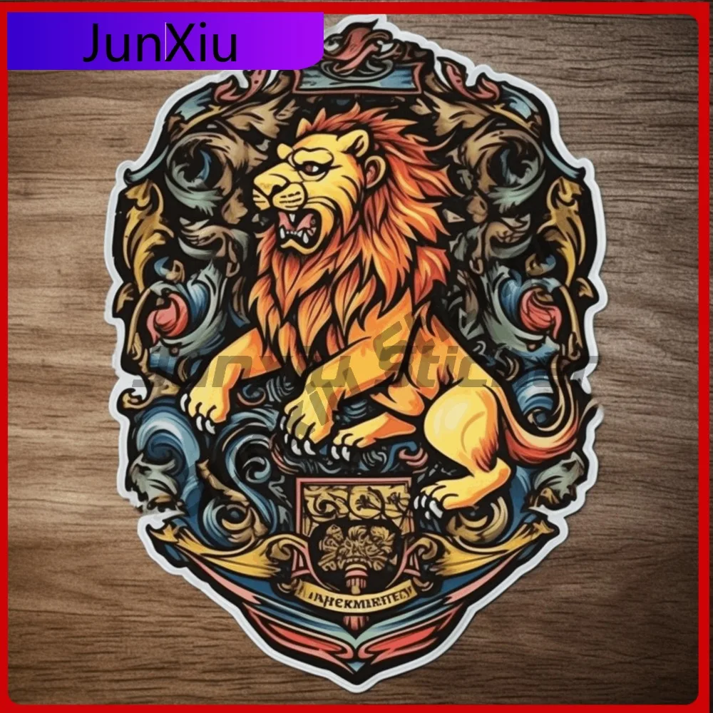 

Roaring Lion Crest Sticker Decal for Truck Trendy Waterproof Vinyl Car Laptop Window Bumper