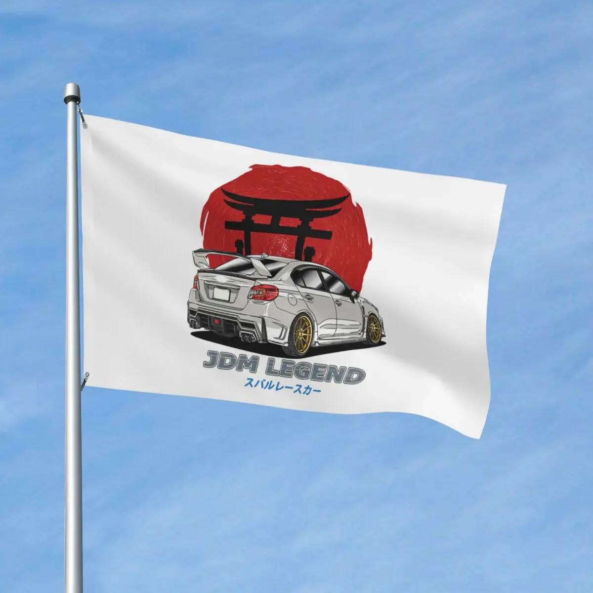 JDM R32 Flags Double Sided Indoor Outdoor Banner Japanese Drift Car Racing Race Polyester Home Room Dorm Wall Decor 90x150cm