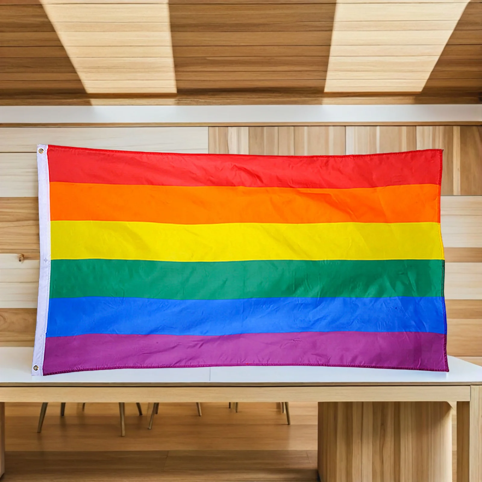 

Large Rainbow 60X90Cm Polyester Pride Banner Outdoor Indoor Durable Vivid Color Reusable Gay Flag